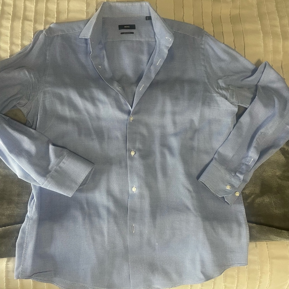 Hugo Boss Blue Dress Shirt